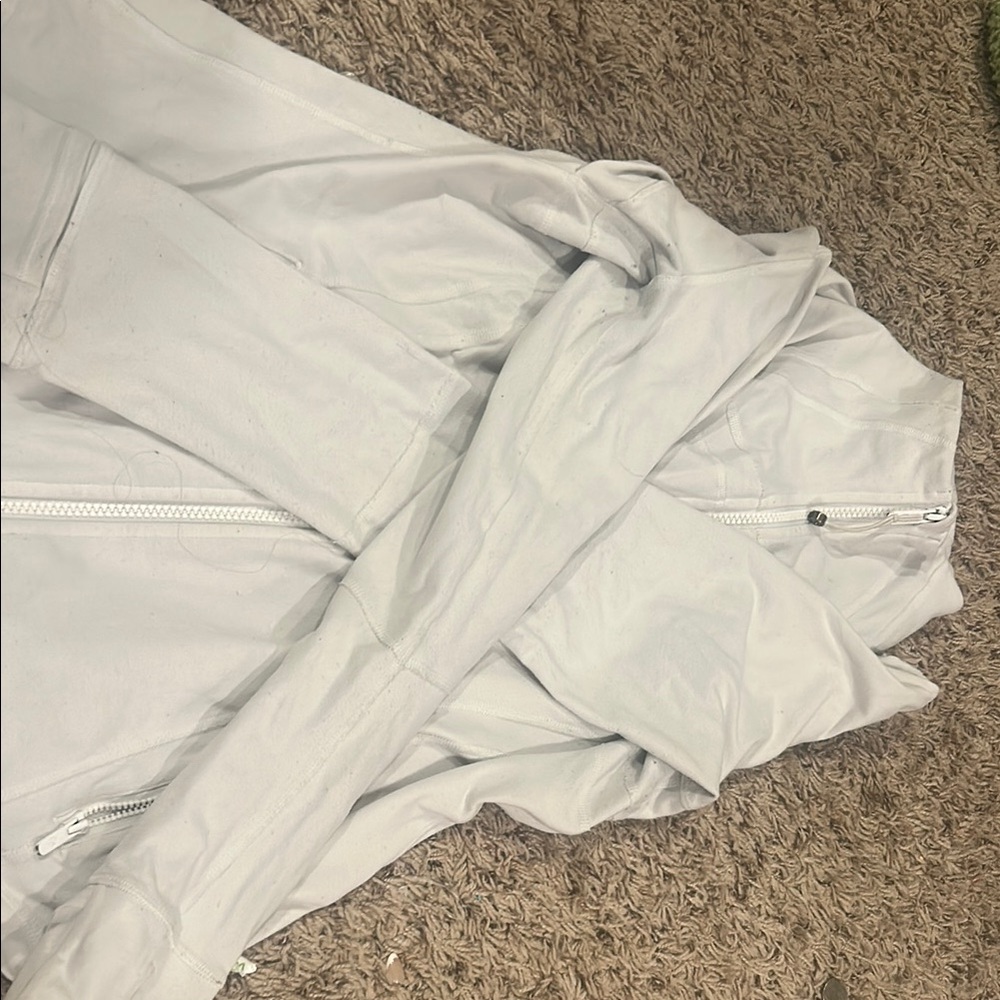 Lululemon Athletica White Bomber Jacket
